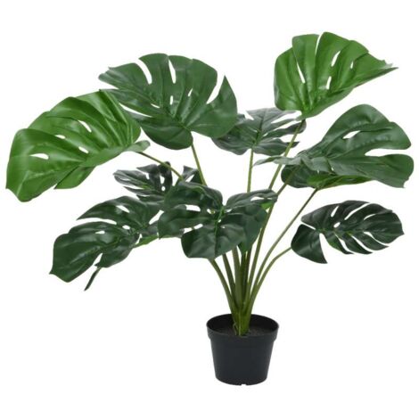 Monstera Artificiale in Vaso 60x66 cm Pianta Decorativa Realistica