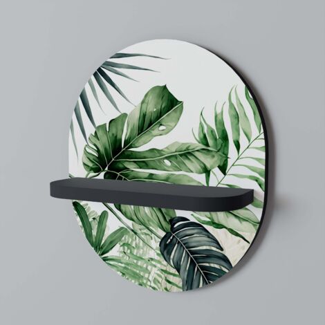MONSTERA DREAM Mensola ovale nera