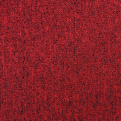 MonsterShop 20 Stück Teppichfliesen Bodenfliesen Teppich Teppichplatten selbstliegend 50 x 50 cm  5 m² in Rot