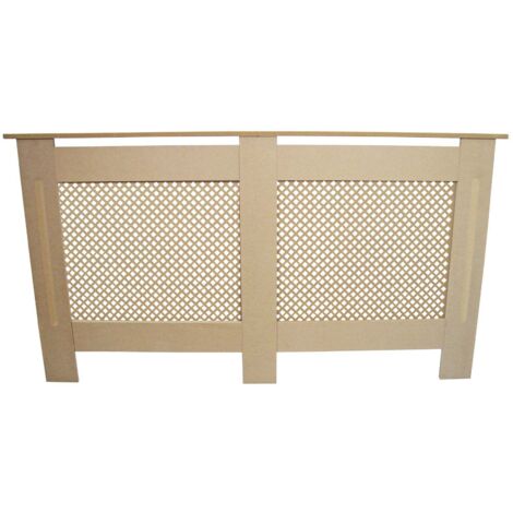 Accessoire pour radiateur MonsterShop Cache Radiateur à Motif Grillagé en MDF Blanc de 151,5cm de Large Accessoire pour radiateur MonsterShop Cache Radiateur à Motif Grillagé en MDF Blanc de 151,5cm de Large