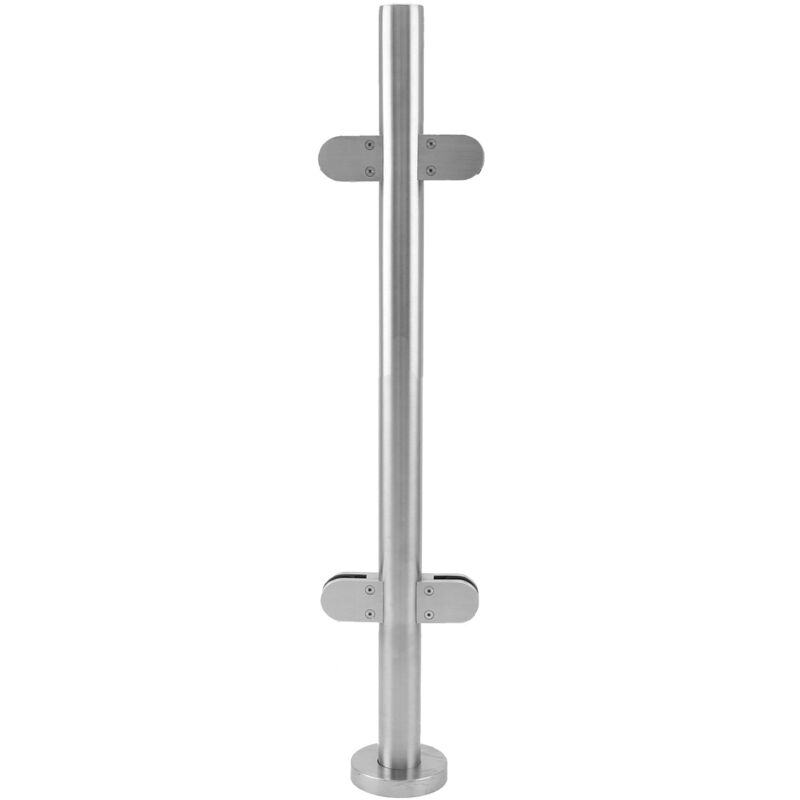 MonsterShop Stainless Steel Balustrade 900mm High Mid Post, - Silver
