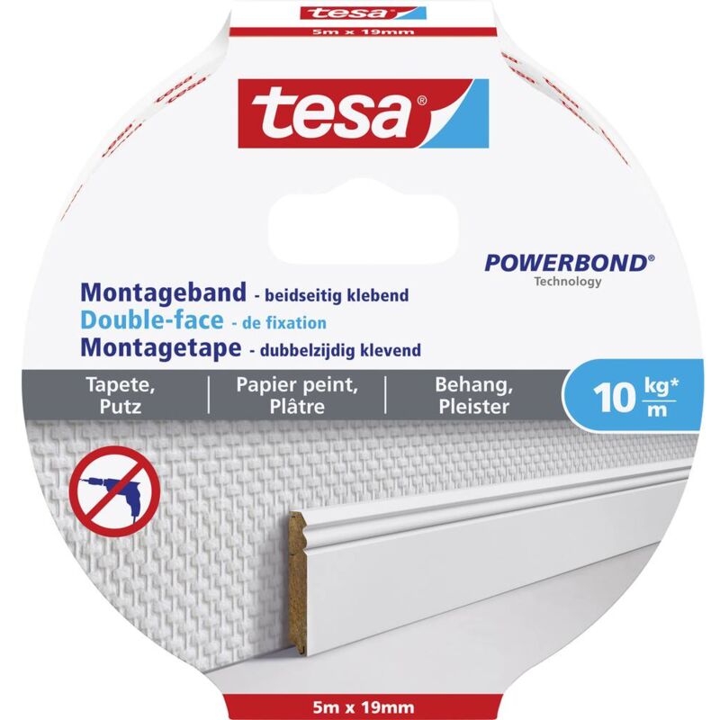 Image of Mounting Tape for Wallpaper & Plaster 10kg/m - Tesa
