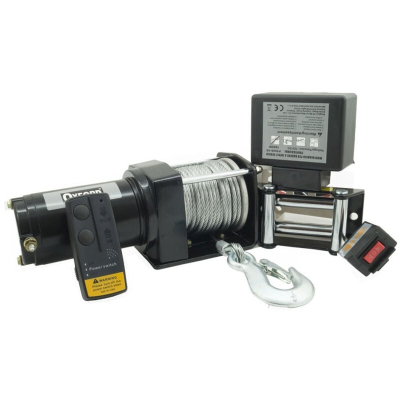 Image of Trade Shop Traesio - Trade Shop - Elektrische Seilwinde, 12 v, 1584 kg, Fernbedienung -