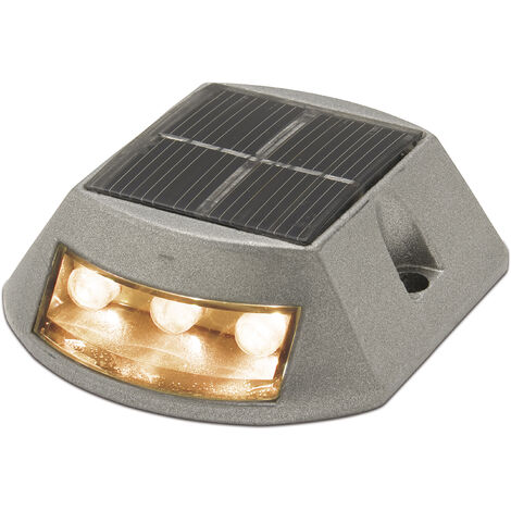 Montage en sol solaire INTI 1 Beam Flashing IP68 LED SMD Ambar 0.34W Gris