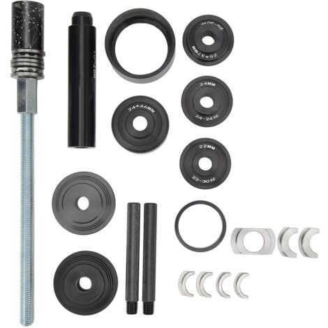 Montage- und Demontagewerkzeugsatz aus Aluminiumlegierung für BB86-Tretlager, Adapterring und Sicherungsmutter, schwarz