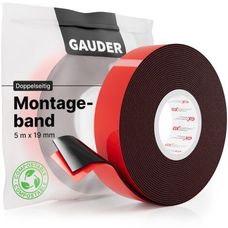 Montageband (25m x19mm) Doppelklebeband  Montageklebeband  Spiegelklebeband  Doppelseitiges Klebeband