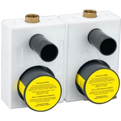 WASSER GERATE Montageblock-Duo Koax 2" für Wasserzähler mit DVGW - Ventil