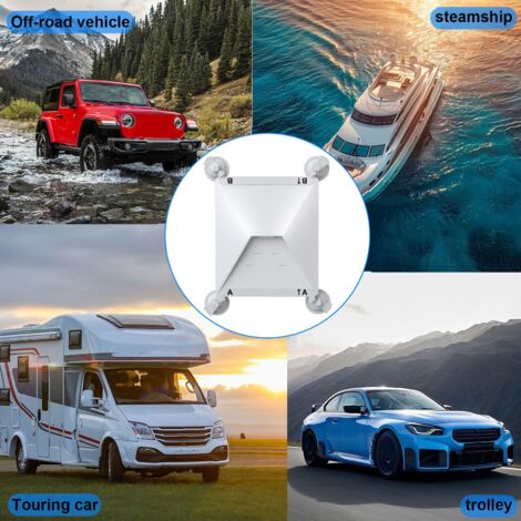 [Montagehalterung] + Für Mini-Satellitengeräte + [Aluminium] + Saugnapfhalterung für Auto-, LKW-, Wohnmobil- und Bootsfenster, Dächer und Windschutzscheiben