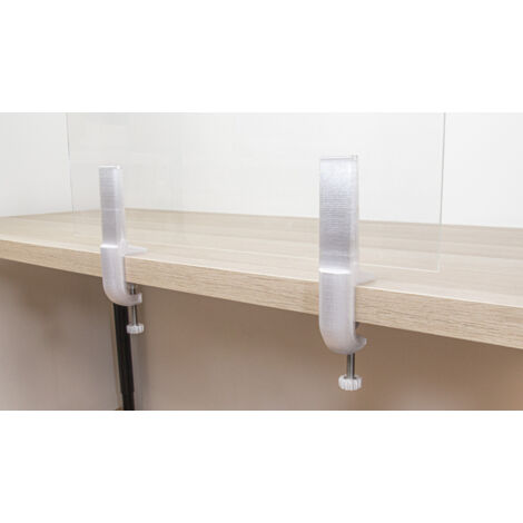 Montagehalterungen für Trennwände aus Plexiglas (5–6 mm) für lange Tischplatten, 2 Stück