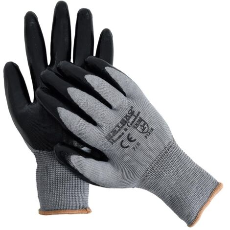 Montagehandschuhe Arbeitshandschuhe 24er Nitrilhandschuhe grau 7/S Mechaniker