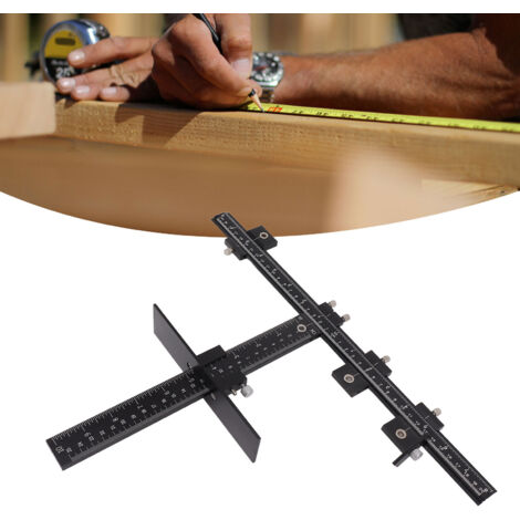 Montagelehre für schwarze Aluminiumgriffe und -knöpfe – Präzisionslehre für einfache Montage und genaue Messung von Schrankgriffen