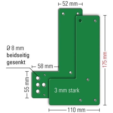 Montageplatte silber passend für TS 83 EN 7