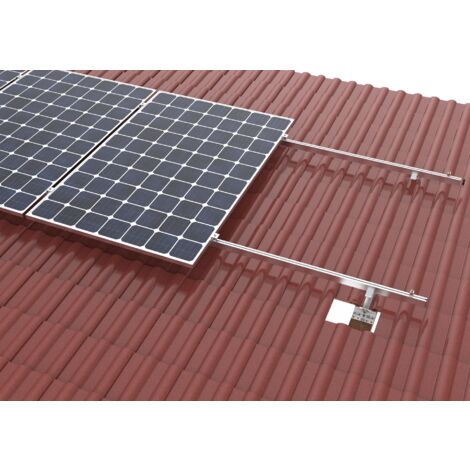 SOLAR ALLIN Montagesystem für Dachpfanne 4 Solarmodule 1-reihige Hochkant-Verlegung