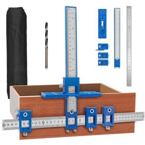Montagevorrichtung, verstellbare Bohrschablone, Lochanschlag mit 4,2-mm-Bohrer, Bohrhilfe zur Montage von Griffen an Türen oder Schubladen