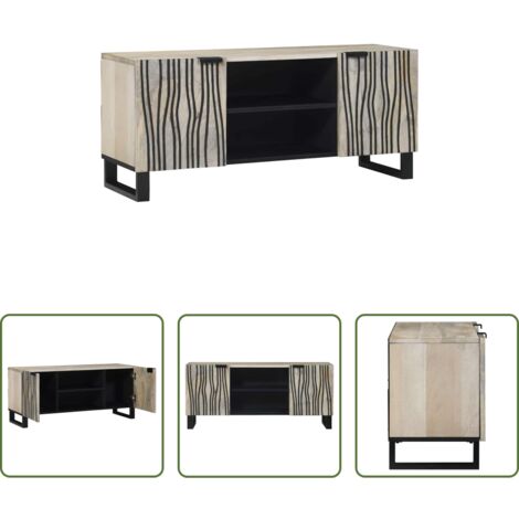 Montaggio a parete -  Unità TV Bianco 105 x 33 x 46 cm Legno multistrato