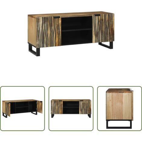Montaggio a parete -  Unità TV Marrone 105 x 33 x 46 cm Legno multistrato