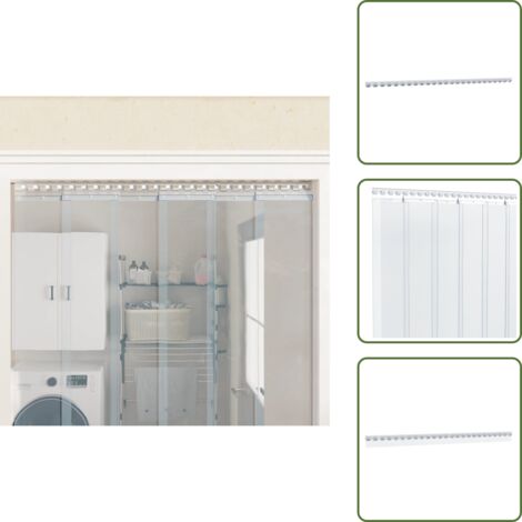 Montaje de cortinas - vidaXL Riel de cortina acero inoxidable plateado 1 m - Riel plateado