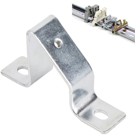 [Montaje en riel] Conector angular en forma de U fabricado en acero inoxidable C45 – 10 unidades, conector de montaje en riel con orificio M5 para caja de distribución eléctrica