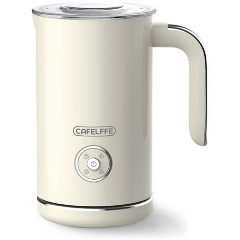 Montalatte elettrico 4 in 1 Funzionamento con un clic Freddo caldo e riscaldamento Spegnimento automatico Frusta antiaderente antiscottatura a doppio strato con capacità massima di 240 ml 2 teste