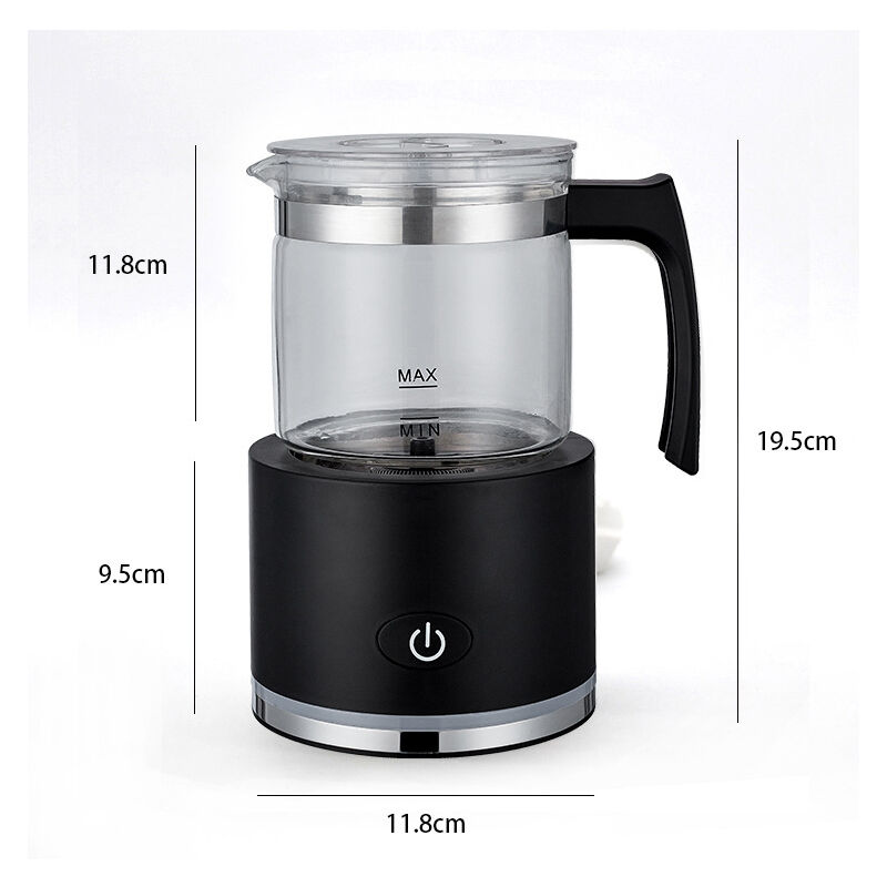 Montalatte elettrico con attacco in vetro