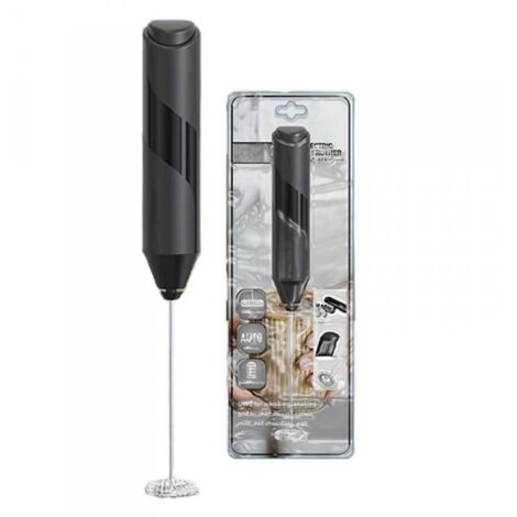 Montalatte Elettrico Frullino Montalatte con Frusta in Acciaio INOX Funziona a Batteria Schiumalatte Elettrico per Caffè Latte Cappuccino Matcha