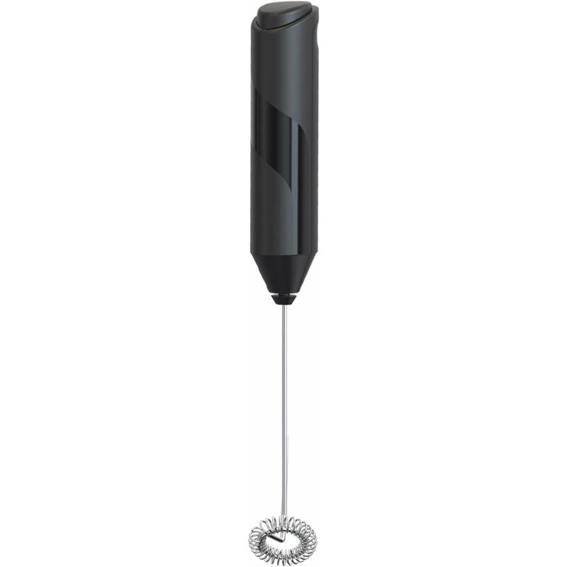Image of Montalatte elettrico, mini frusta, miscelatore per bevande con frusta in acciaio inossidabile, per caffè, latte, cappuccino, cioccolata calda (nero)