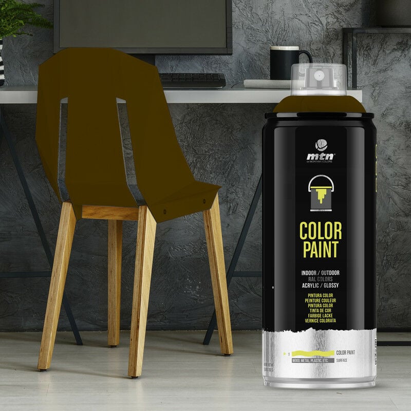 

Spray Ral Acrílico R-8011 Pardo Nuez 400ml - R-8011 Verde Pardo - Montana Colors