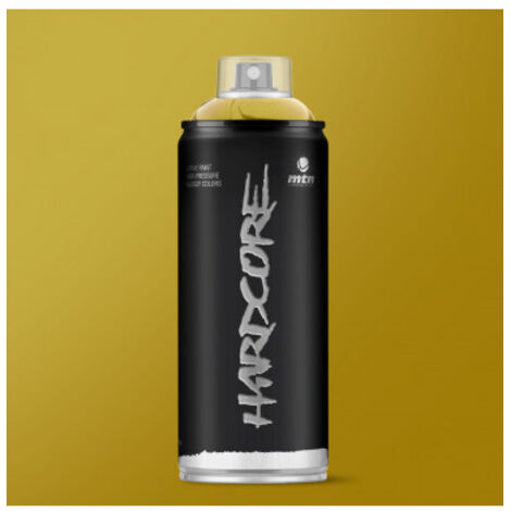Montana Hardcore Spray |Finition Brillante | Or Métallique 400ml | Montana Colors