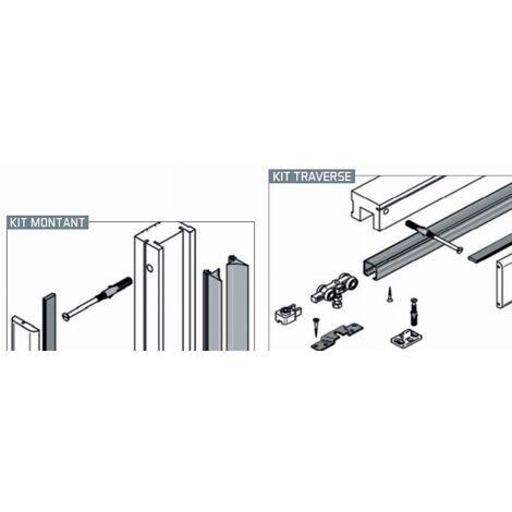 Montant Applisystem 2100 mm pour porte galandage – FIBROTUBI pour ouvertures jusqu'à 1400 mm – 92030004