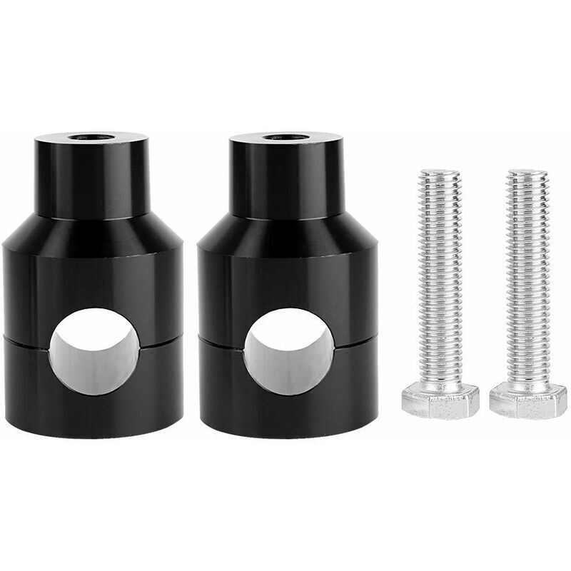 Montant de guidon, paire de levage en alliage d'aluminium de riser 22mm pour modification de moto(Noir)