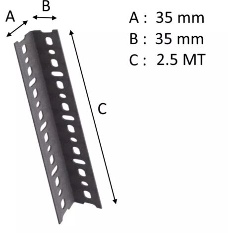 MONTANTE ANGOLARE X SCAFFALATURE 35 X 35 MT 2.5