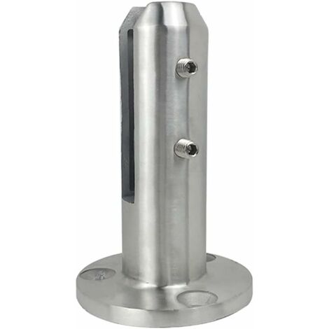 Montante per ringhiera in vetro in acciaio inossidabile Montante per ringhiera per piscina rotonda Base spessa senza corrimano Montante in vetro dal pavimento al soffitto (160 mm), 13Thirteen