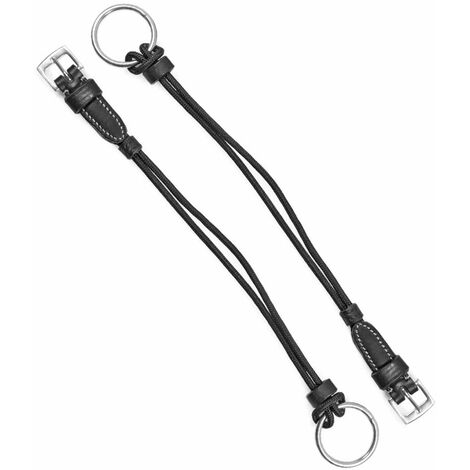 Montanti per elevatore in nylon e cuoio New System: 17 cm, Nero