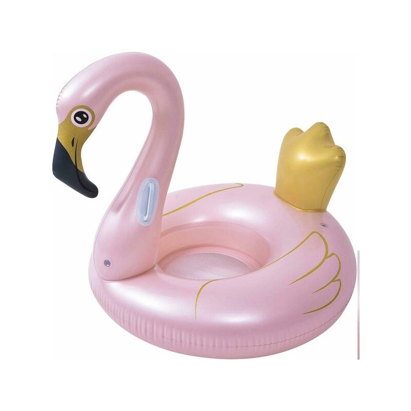 Flamingo Rosa Infantil Montable Salvavidas 115Cm Mar Piscina