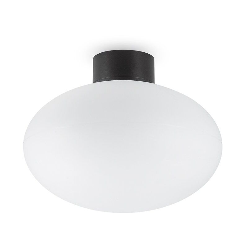 Image of Ideal Lux - Plafoniera Moderna Clio Alluminio Nero 1 Luce E27