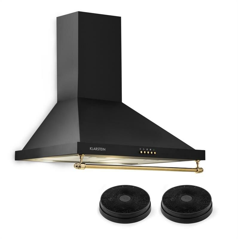 

Klarstein - Montblanc Campana extractora Set de circulación de aire 610m³/h 165W 2x1,5W negra