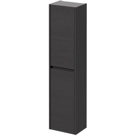 Montego Graphite Grey 350mm x 1400mm Wall Mounted Tall Storage Unit with 2 Doors