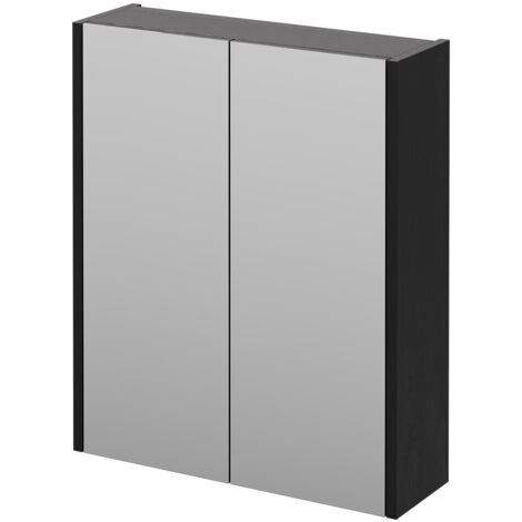 Montego Graphite Grey 600mm Wall Mounted Mirrored Cabinet