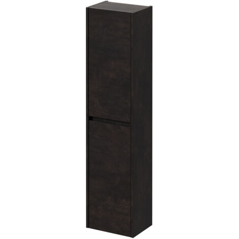 Montego Metallic Slate 350mm x 1400mm Wall Mounted Tall Storage Unit with 2 Doors