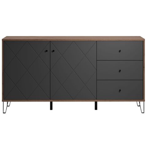 Montez Sideboard 2 Türen, 3 Schubladen, graphite.