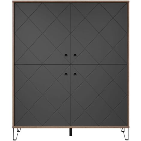 Montez Sideboard 4 Türen, graphite.