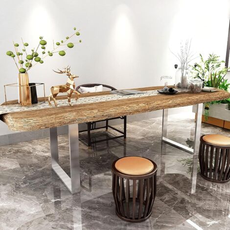 Montixx® 2er Set (1 Paar) Tischkufen& Tischbeine Tischuntergestell Möbelfüße aus Edelstahl B80 cm x H72 cm