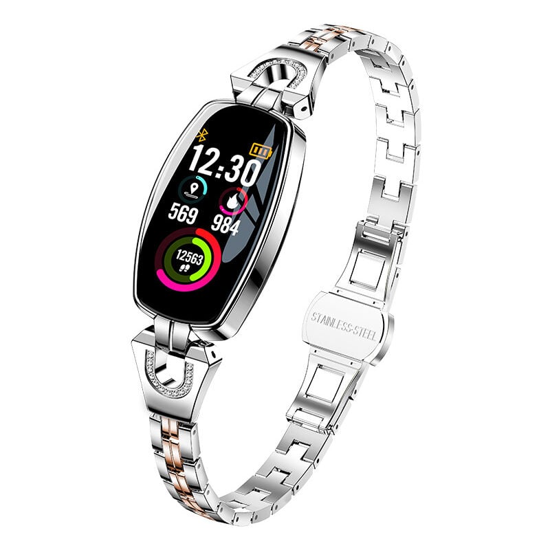 Fei Yu - Montre bracelet intelligente avec écran couleur, moniteur de pression artérielle et de fréquence cardiaque, podomètre