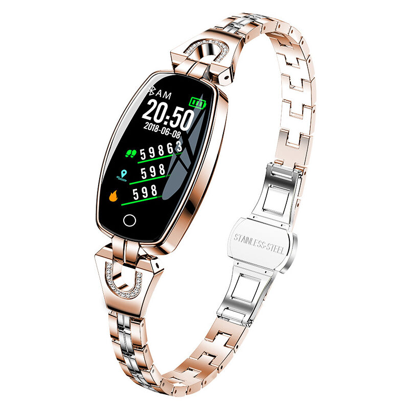 Fei Yu - Montre bracelet intelligente avec écran couleur, moniteur de pression artérielle et de fréquence cardiaque, podomètre