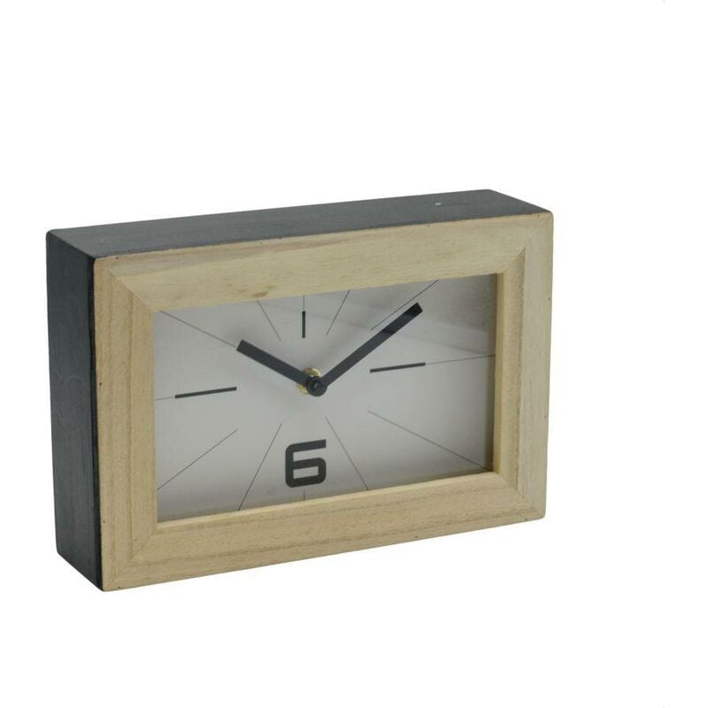 Webmarketpoint - Montre en bois old time rectangulaire 24x6,5x16cm