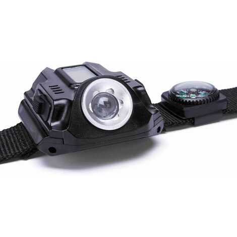 Montre flash LED, montre de poche, bracelet rechargeable, étanche, lampe de poche extérieure, lampe de poche LED portable pour poignet