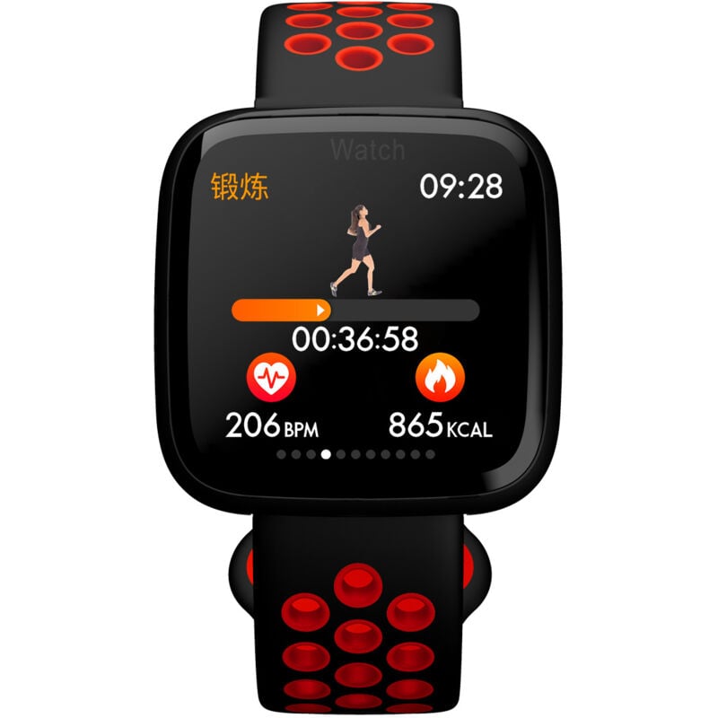 Montre intelligente avec moniteur de fréquence cardiaque et suivi d'activité physique, bracelet de sport, podomètre, alarme Bluetooth, rappel