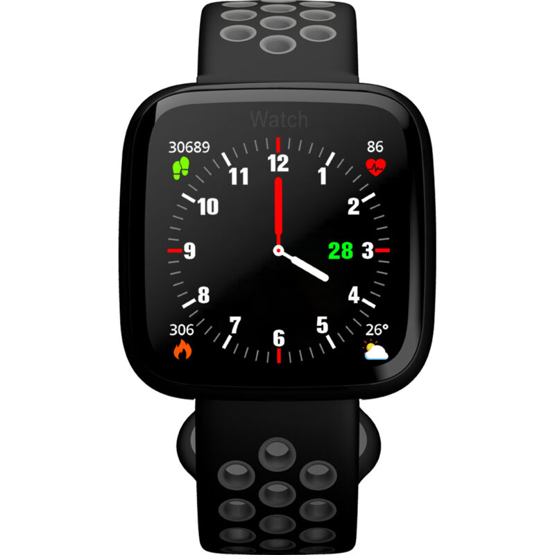 Fei Yu - Montre intelligente avec moniteur de fréquence cardiaque et suivi d'activité physique, bracelet de sport, podomètre, alarme Bluetooth, rappel