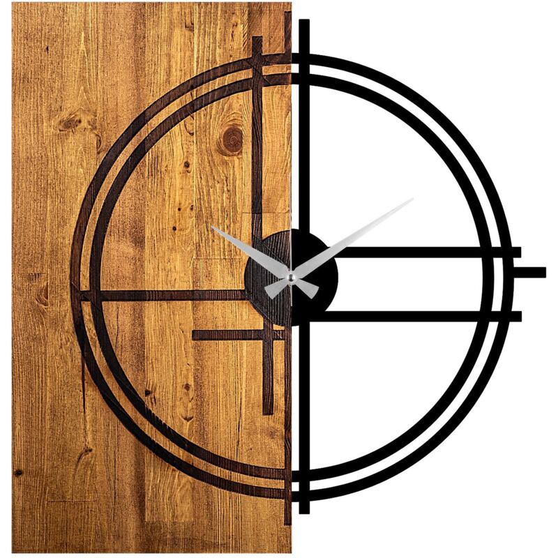 Horloge en bois et métal Clock Cercle