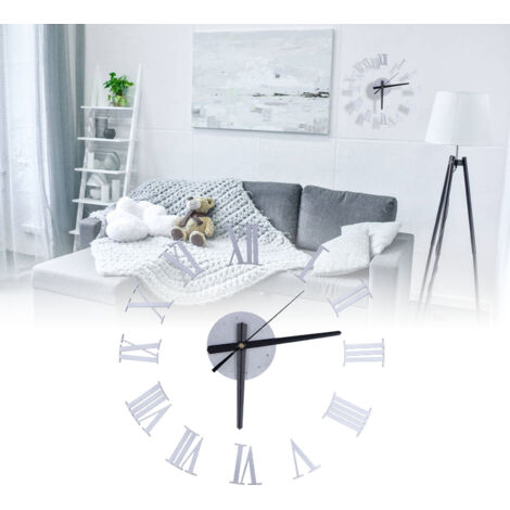 Montre Murale DIY Acrylic Cadran Roman Cadran Mural Silencieux Cadran Frameless Decoration Cadran Sans Cadre Cadran DIY Cadran Décoratif Cadran Acrylic Cadran 3D